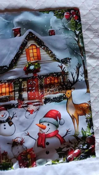 Copricuscino Arredo Natale Casa Neve