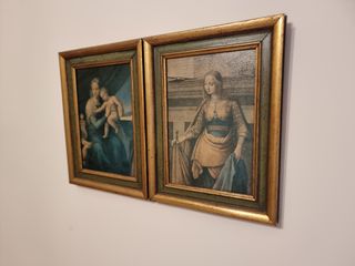 Due dipinti religiosi incorniciati
