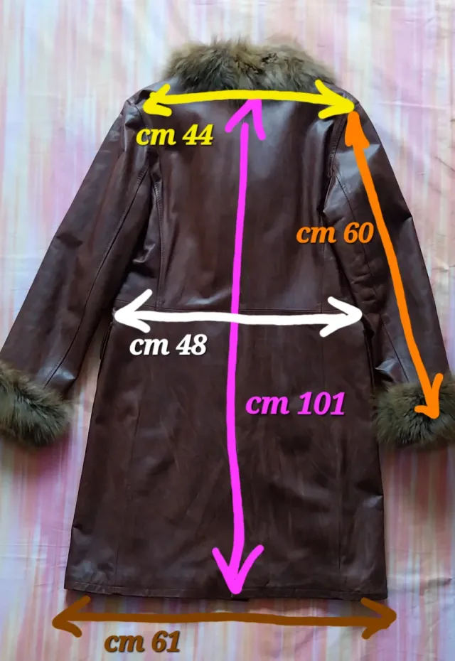 Cappotto vera pelle Tg. 44