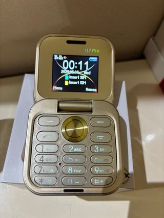 Telefono Cellulare Flip MTK Beige