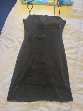 Vestido fiesta corto negro T-40