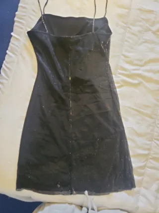 Vestido fiesta corto negro T-40