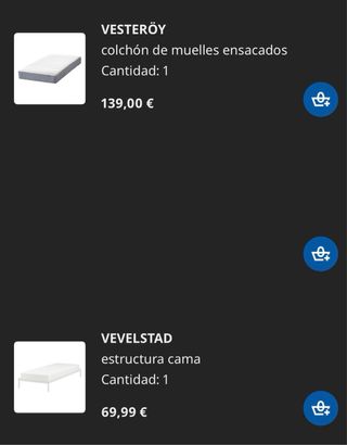 Struttura letto IKEA + Materasso