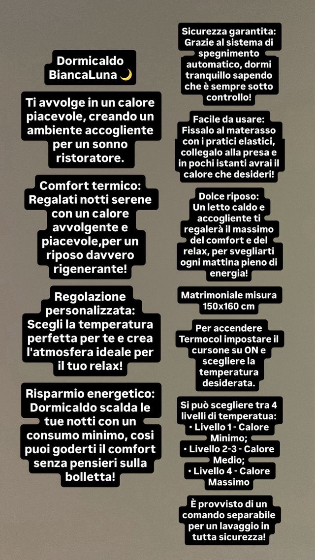 Scaldaletto Elettrico Biancaluna