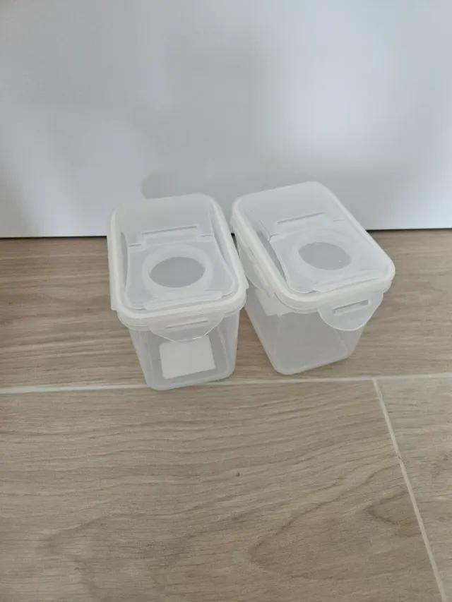 2 Tupper herméticos de plástico