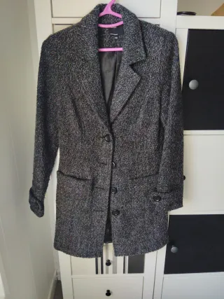 Abrigo chica negro/gris