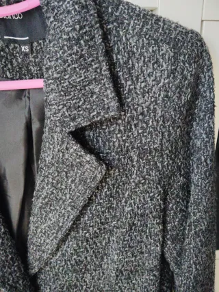 Abrigo chica negro/gris