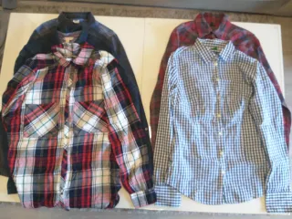 Lote camisas cuadros señora