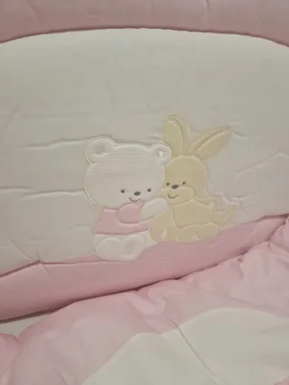 Set 3 pz paracolpi, piumino e federa.