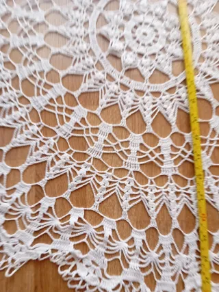 Tapete redondo crochet blanco