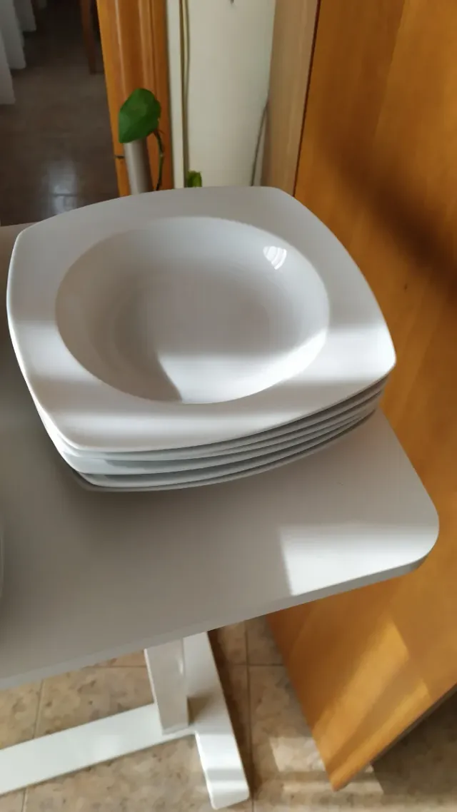 Vajilla Fabio Factory Cuadrada Blanca