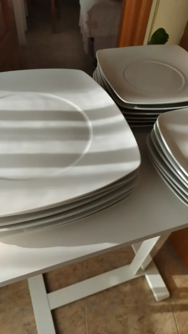 Vajilla Fabio Factory Cuadrada Blanca