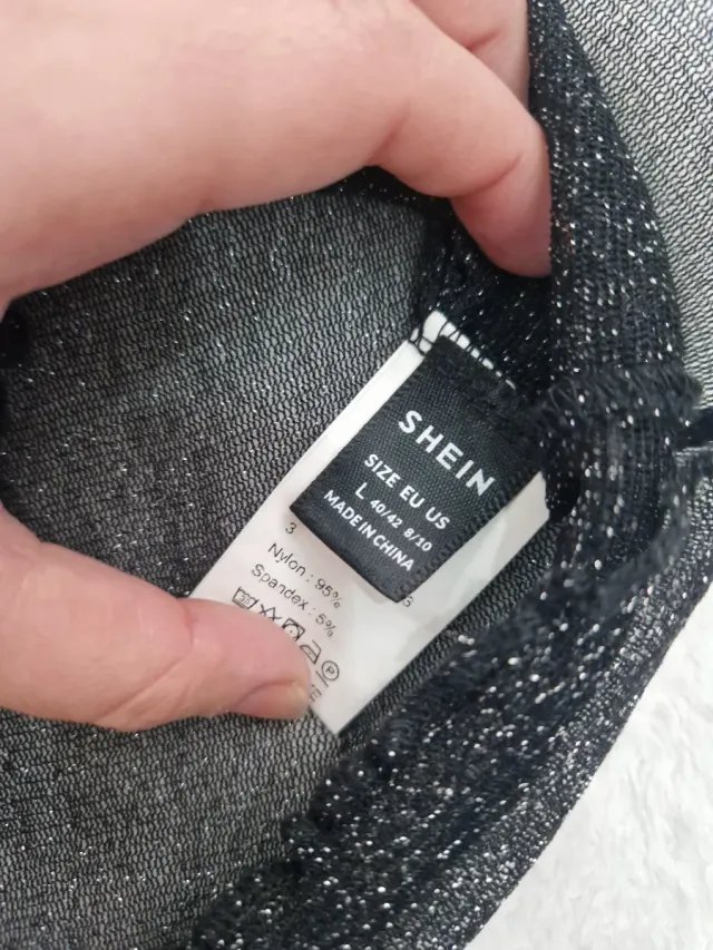 Camiseta transparente brillo manga corta