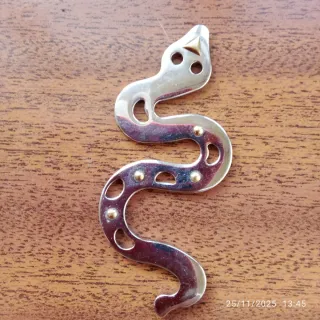 Ciondolo serpente in acciaio inox
