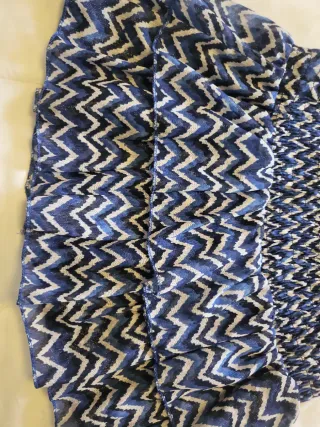 Falda corta con estampado zig-zag