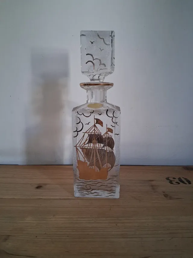 Bottiglia cristallo Boemia vintage