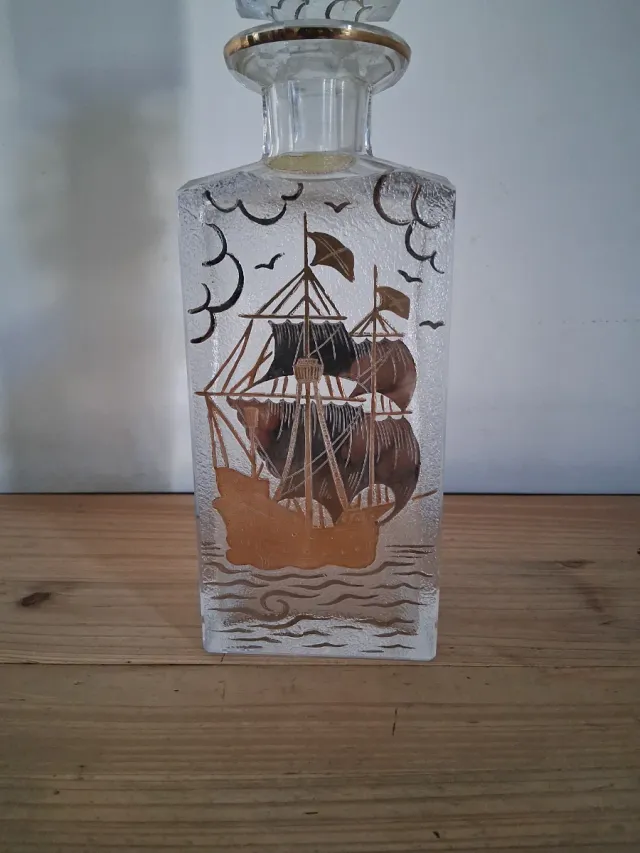 Bottiglia cristallo Boemia vintage