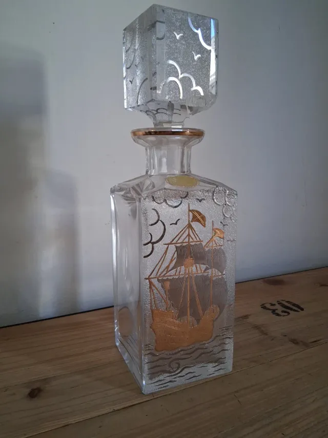 Bottiglia cristallo Boemia vintage