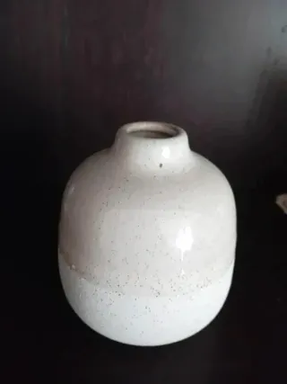 Vaso Ceramica Beige Bianco