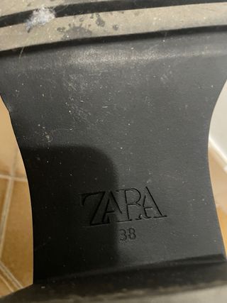 Botines Zara Negros Tacón Grueso