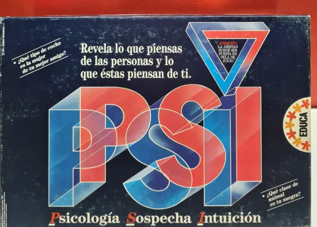 Juego de mesa PSI Psicología Sospecha Intuición NU