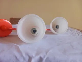 Coppia Appliques Vintage Arancio Vetro