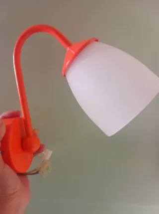 Coppia Appliques Vintage Arancio Vetro