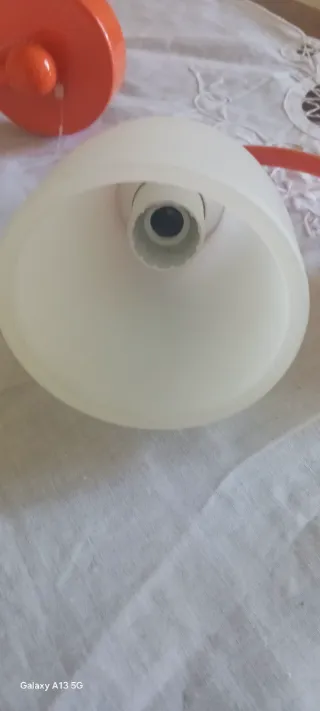 Coppia Appliques Vintage Arancio Vetro