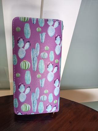 Cartera monedero cactus morado