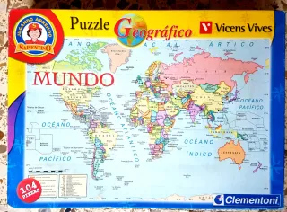 Puzzle Geográfico Mundo Vicens Vives 104 Piezas