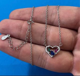 Gargantilla Corazón Circonitas Plata De Ley 925