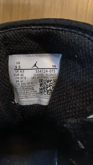 Nike Air Jordan 1 Mid Negro Rojo Blanco