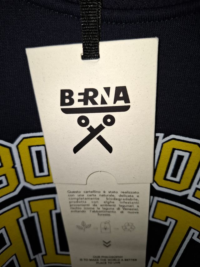 Felpa Uomo Berna GC Boston Blu XXL Nuovo