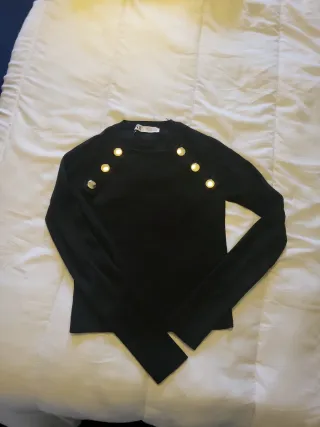 Jersey negro de punto T-M