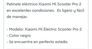 Patinete Eléctrico Xiaomi Pro 2