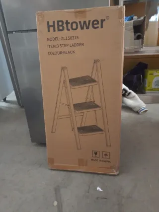 Escalera Hbtower 3 peldaños Negra