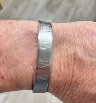 Pulsera números romanos acero plateado