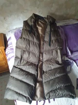 Chaleco largo Shein verde oscuro Talla L