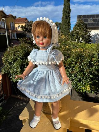 Vestido Pierina Muñeca Cancán y Capota tela Viella