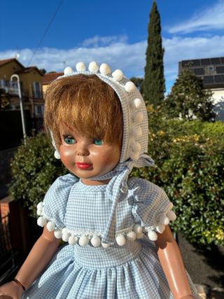 Vestido Pierina Muñeca Cancán y Capota tela Viella