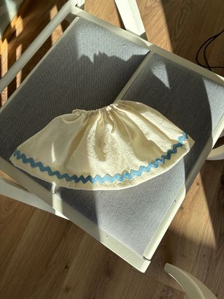 Vestido Pierina Muñeca Cancán y Capota tela Viella