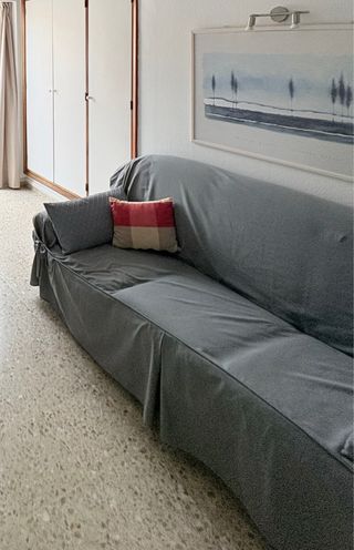 Sofá Cama Tela y Metal