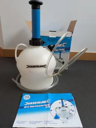 Bomba Extractor Aceite y Agua Silverline 4L