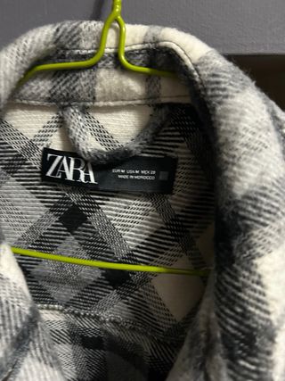 Camisa cuadros Zara Talla M