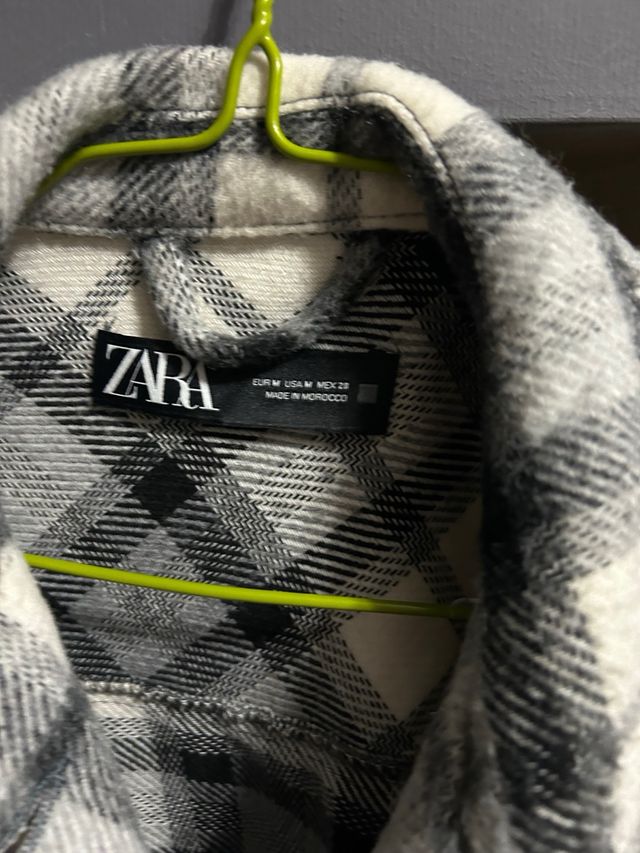 Camisa cuadros Zara Talla M