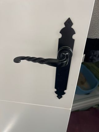 Tirador puerta negro rústico