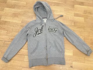 Sudadera gris con cremallera Talla M