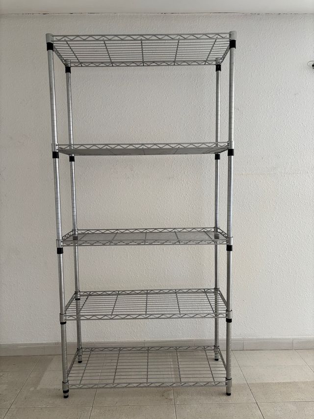 Estantería Metálica Plata 5 Niveles