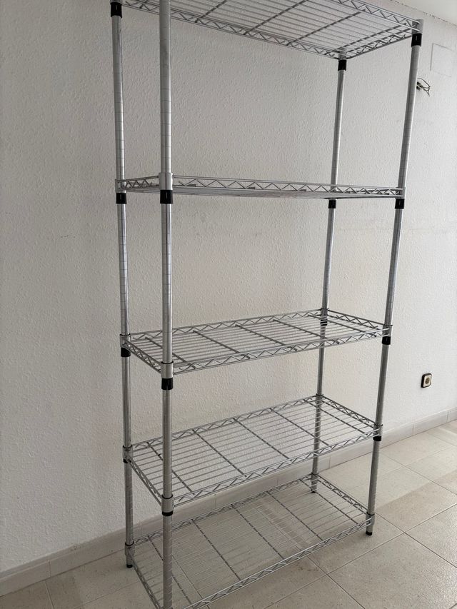 Estantería Metálica Plata 5 Niveles