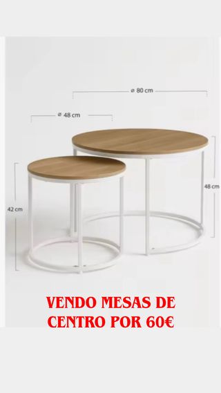 Tavoli da salotto rotondi (2 unità)